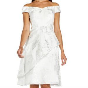 Floral Jacquard Cocktail Dress